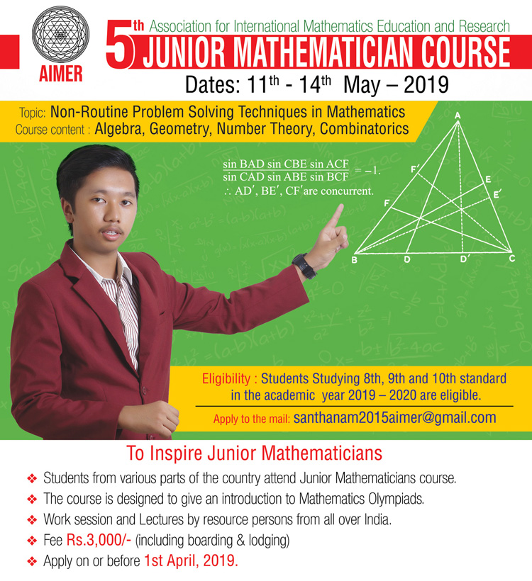 Junior Mathematician Course