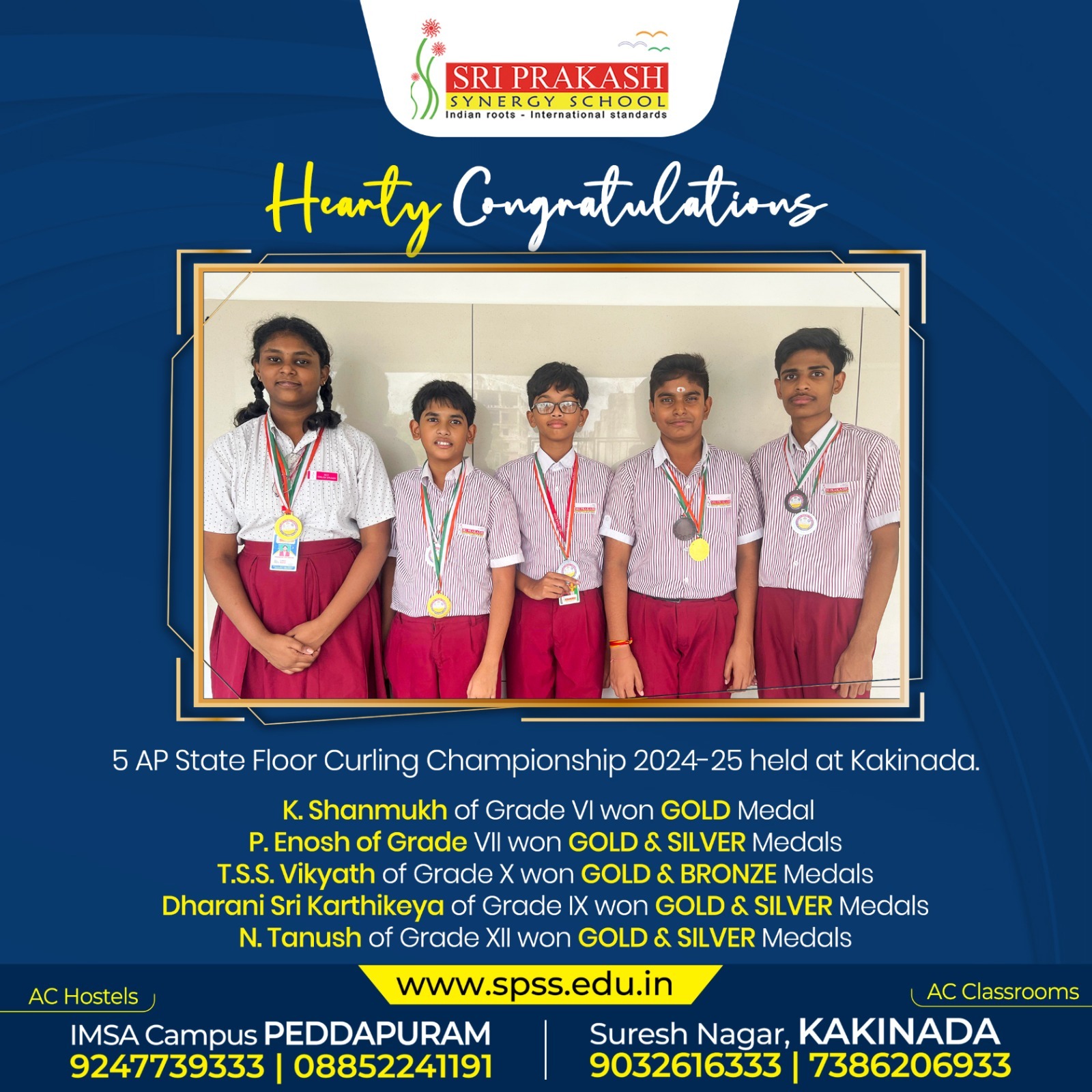 Sri Prakash Achievers Make Mark at AP State Floor Curling Championship   2024-25