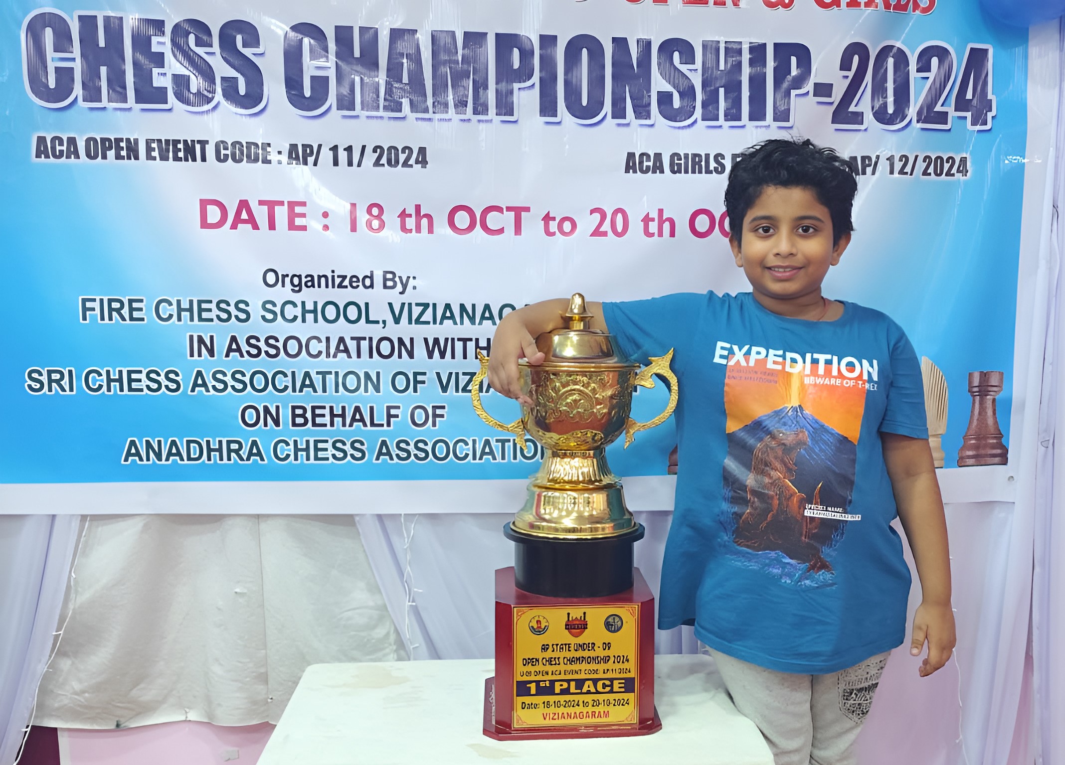 Synergite Ch. Dhanvin Ram shines with State-Level Chess Victory, Advances to Nationals